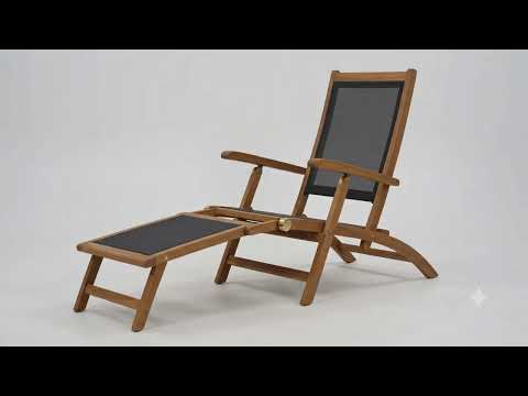 Teakhouten deckchair Basil