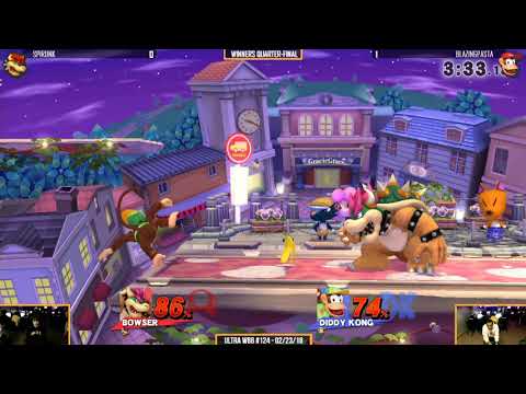 Ultra WBB #124 | Spirunk (Bowser) vs BlazingPasta (Diddy) - Winners Quarter-Final - Smash4