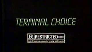 1985 Terminal Choice TV Movie Trailer Commercial