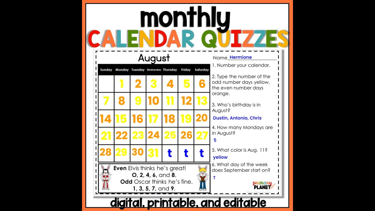 Calendar Math Worksheets for Your Calendar Math Routine