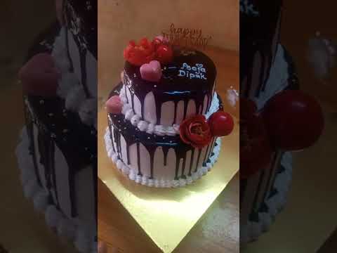 Anniversary chocolate cake design.