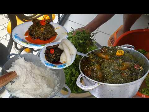 The dish that brings people together: ERU, traditional WATER FUFU with beef skin