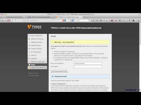 TYPO3 Musterprojekt - Teil 1: Neues Musterprojekt installierten