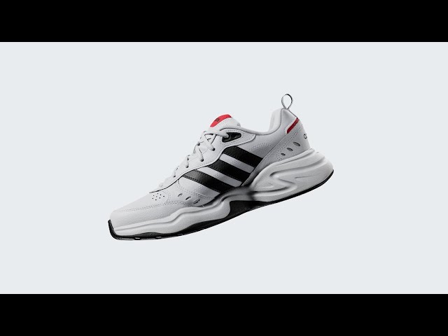 Vídeo relacionado con adidas Hombre Strutter Shoes, Cloud White / Core Black / Active Red, 42 EU