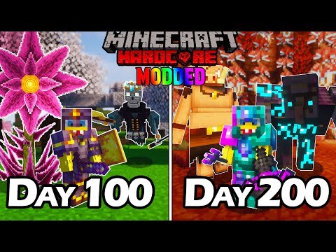I Survived 200 Days In ULTRA MODDED Hardcore Minecraft...