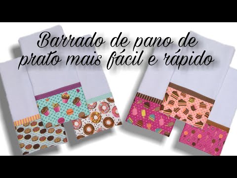 Pano de prato em apenas 9 minutos! Barrado pano de prato mais fácil do mundo!