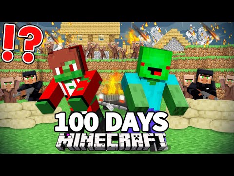 100 Days as Zombies in Minecraft - Maizen Zombie Apocalypse!