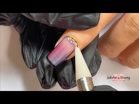 💖FRANCÉS VIRAL EN LAS UÑAS CON PIGMENTOS Y EFECTO😱💅 #francesconefecto #uñasconfrances #pigmentosuñas