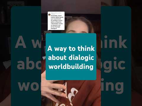 Worldbuilding with dialogue 🗣️ #writingadvice #writingtips #writingcommunity #amwriting