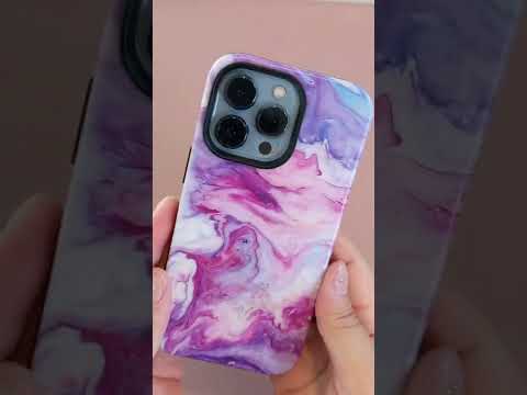 Casely iPhone 13 Pro Phone Case | MagSafe | Tie Dying Over You Purple Marble