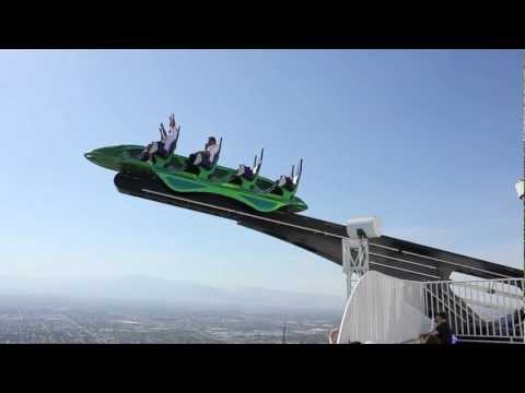 X-Scream thrill ride at Stratosphere, Las Vegas [Full HD - Off-Ride]