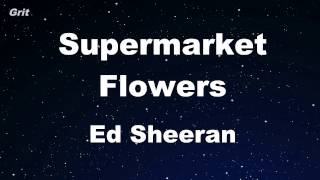 Supermarket Flowers - Ed Sheeran Karaoke 【No Guide Melody】 Instrumental