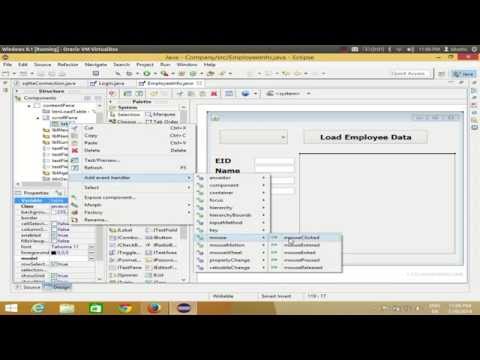 Learn Java Eclipse GUI Tutorial 16 Get value from JTable to set into ...