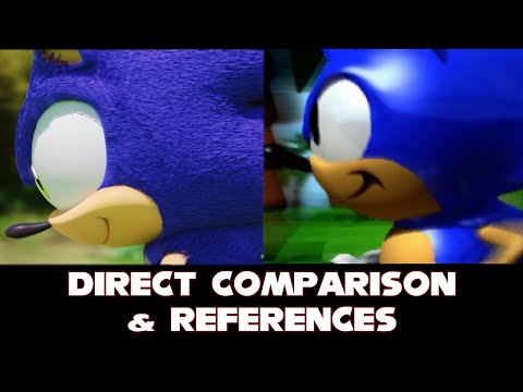 DIRECT COMPARISON & References | A Tribute to Sonic the Hedgehog animation