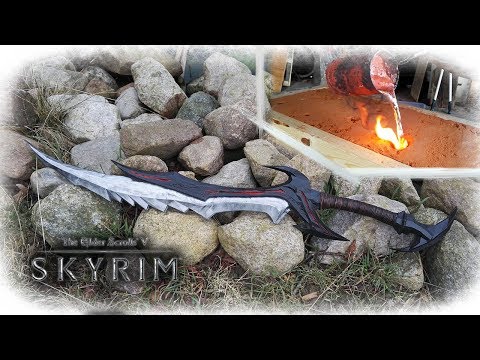 Making The Daedric Sword From The Game Skyrim (Aluminum Casting)