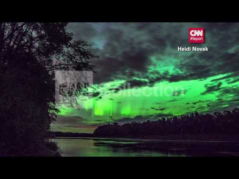 MN: AMAZING AURORA BOREALIS ALONG ST CROIX RIVER