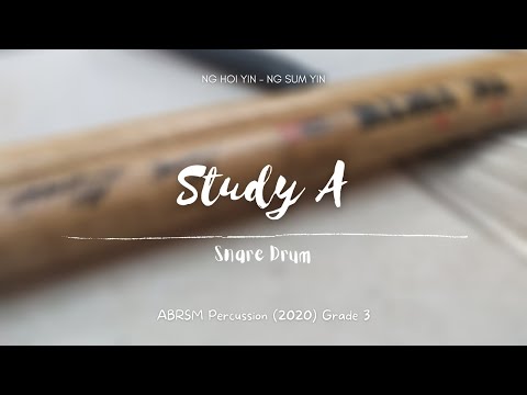 ABRSM Percussion 2020 Grade 3 - Snare Drum Study A