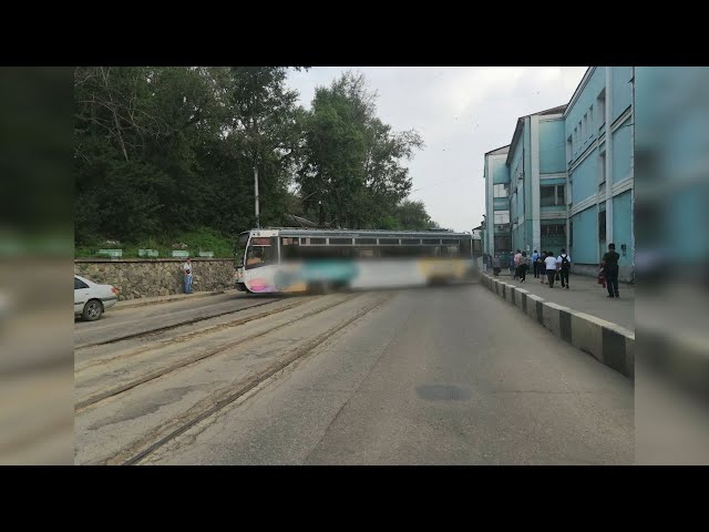 Трамвай сошёл с рельс в Иркутске