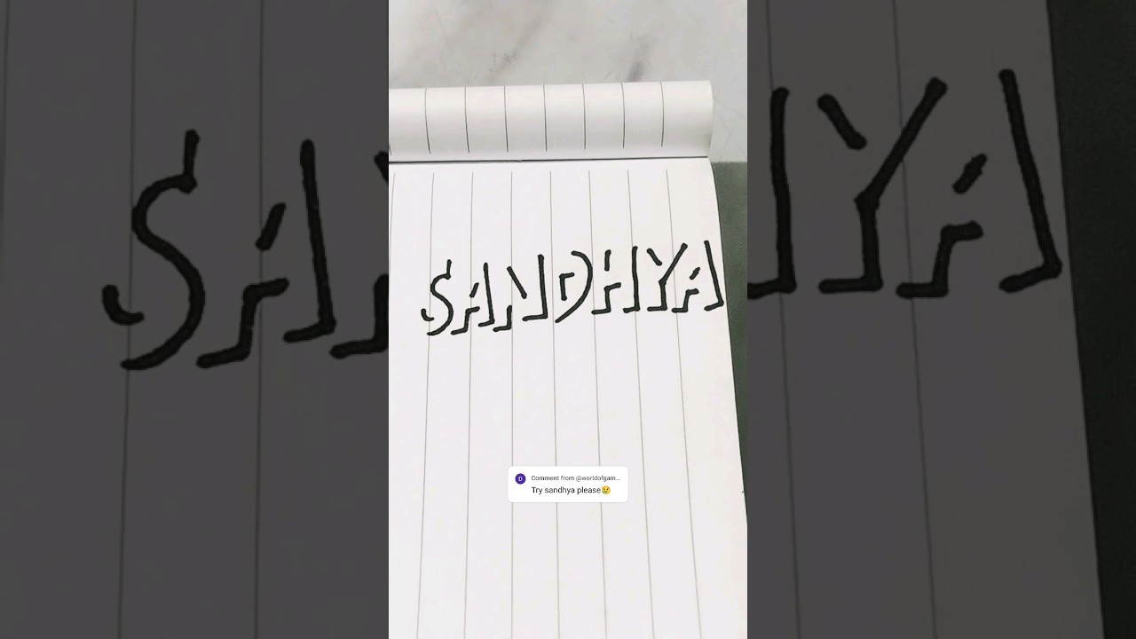 Sandhya #namesinshadows #shadowlettering #lettersbyangelica #lettering #shorts