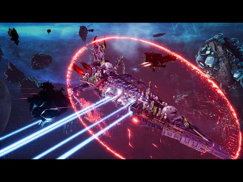 Skalgrim Mod - Adeptus Mechanicus vs Chaos - Massive Battle - Battlefleet Gothic Armada 2
