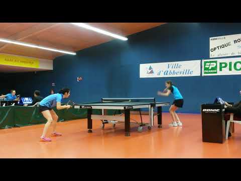 TENNIS DE TABLE (Pré-Nat. Fém, barrage accession N3) Longueau 3 - 8 Ent. A.T.T. Le Havre/St-Jouin