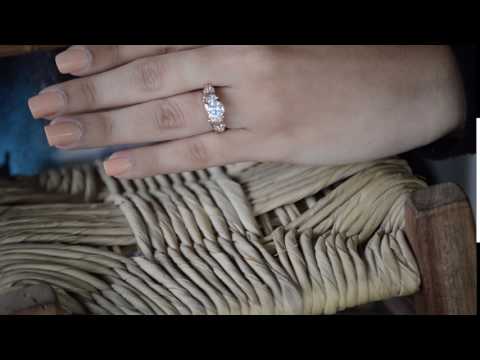 0.5ct. Moon Shaped Marquise and Round Cluster Solitaire Ring Wrap - TwoBirch TB-WRAP-0056-WG-H