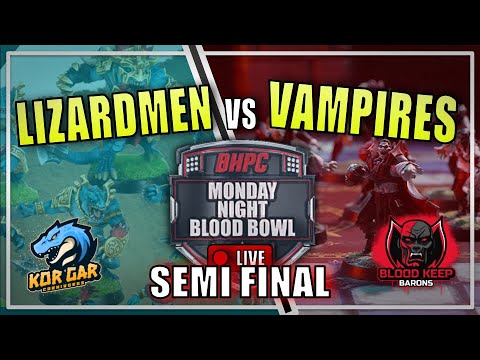 🔴 LIZARDMEN vs VAMPIRES ! LIVE Blood Bowl BONEHEAD CHAMPIONSHIP - Monday Night Blood Bowl!