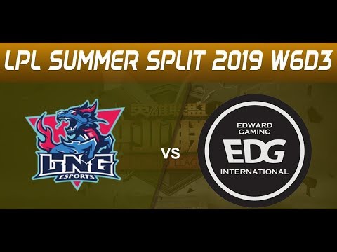 LNG Esports vs Edward Gaming | LPL Summer 2019 W6G2 | FULL GAME