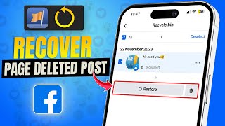 How to Recover Deleted Post on Facebook Page Using iPhone | Restore Deleted Post on Facebook Page
