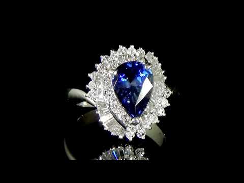Lady's Platinum Blue 2.28ct Sapphire and Diamond Ring