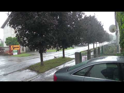 Led, kiša i grmljavina u Slatini, 19.6.2020. video