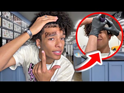 I GOT MY GIRLFRIENDS NAME TATTED ON MY FACE *Moms Reaction*