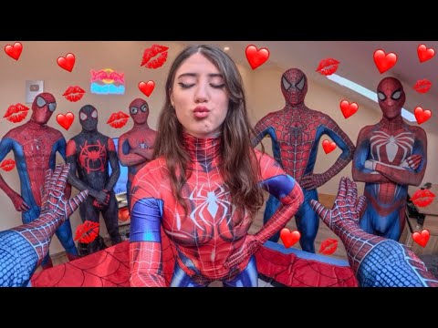 CRAZY NEIGHBOR GIRL IN LOVE WILL NOTLEAVE TEAM SPIDER-MAN ALONE (Love Parkour POV)