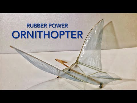 FLYING BIRD ORNITHOPTER MECHANISM RUBBER BAND POWERED
