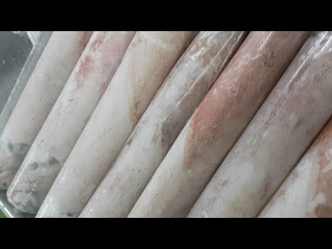 IQF loligo squid packaging process-#FayabiCom