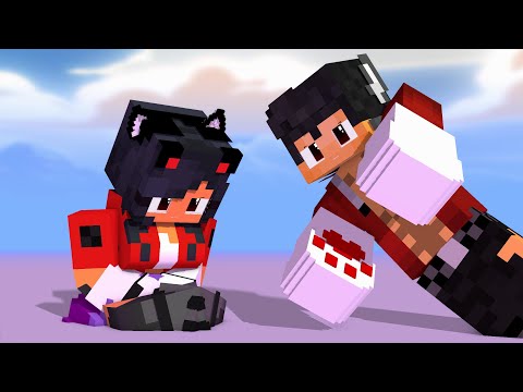 APHMAU ULTIMA & AARON ME AND YOU ARE WE INLOVE? SHUFFLE DANCE  - MINECRAFT ANIMATION #shorts