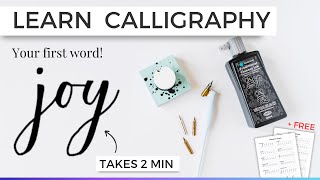 How to Learn Calligraphy for Beginners With A Normal Pen: TUTORIAL #calligraphy #learncalligraphy