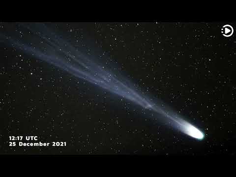 APOD: 2022-01-25 - Video: Comet Leonard over One Hour (Narrated by Amy)