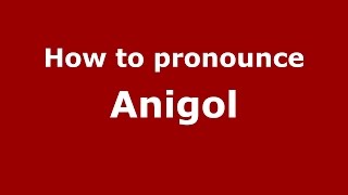 How to pronounce Anigol