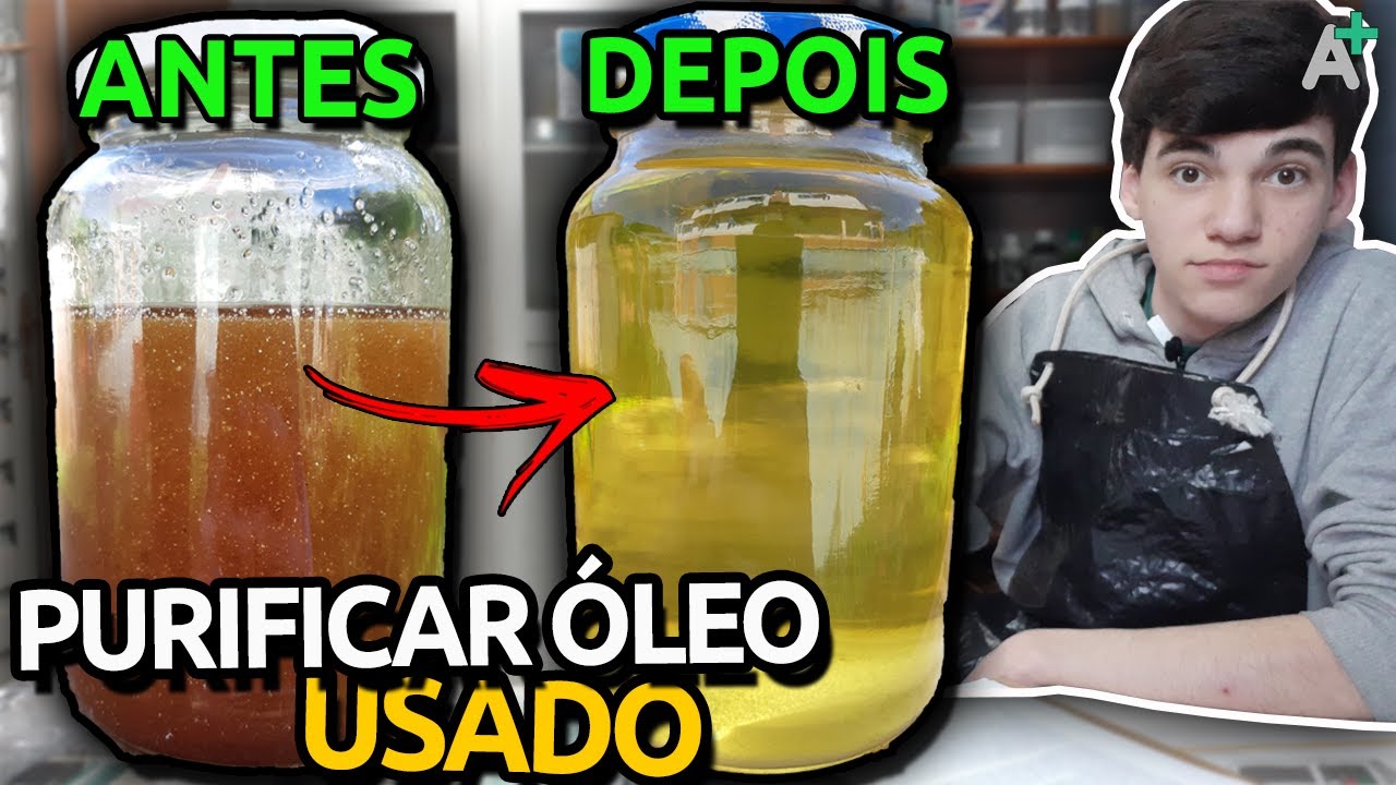 Como PURIFICAR ÓLEO DE COZINHA USADO! [Explicado]