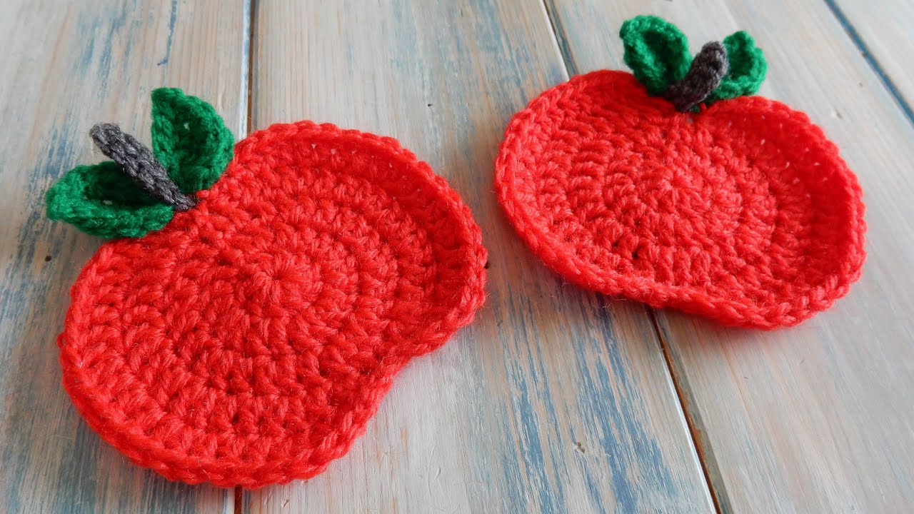 How to Crochet an Apple Coaster / Bunting