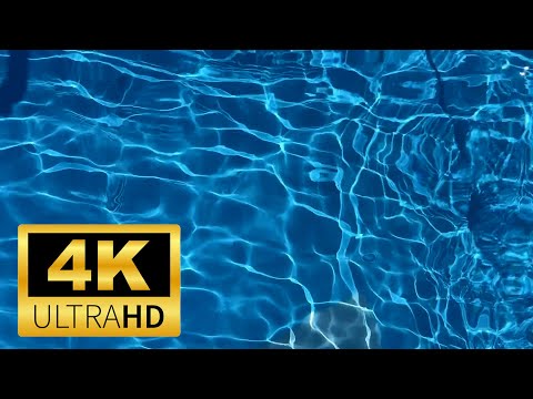 Free 4K Swimming Pool Background | Light Reflections & Water Waves