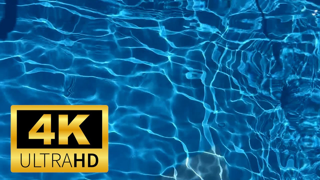 Free 4K Swimming Pool Background | Light Reflections & Water Waves