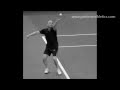 Andre Agassi Slow Motion Tennis Serve - Wimbledon Nike Challenge Court Swing Mechanics Drills Tips