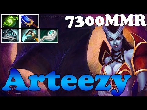 Dota 2 - Arteezy 7300MMR Plays Queen of Pain - Ranked Match Gameplay