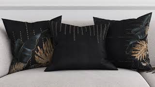 Декоративная подушка «939391» бежевый, темно-серый — видео о товаре