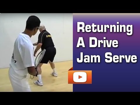 How to Return the Racquetball Drive Jam Serve - Coach Jim Winterton