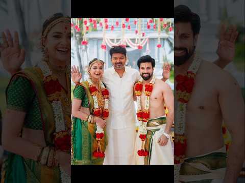 Vijay in Keerthy Suresh Wedding pics😍✨️ | Keerthy Suresh weds Antony | #keerthysuresh #thalapathy