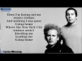 Simon Garfunkel The Boxer Lyrics Meaning