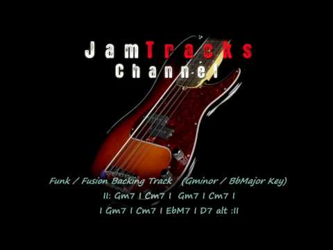 Funk / Fusion Bass Backing Track in Gm